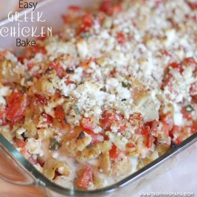 {Easy Dinner Recipe} Greek Chicken Bake