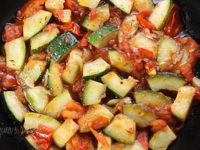 Sautéed Zucchini with Plum Tomatoes