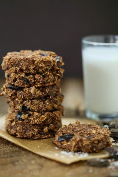 Double chocolate banana chunk cookies – Gluten free and vegan