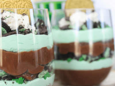 St Patrick’s Day Pudding Cups