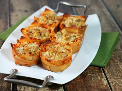 Chicken Parmesan Wonton “Cupcakes”