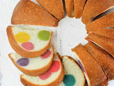 Surprise-Inside Dotty Cake