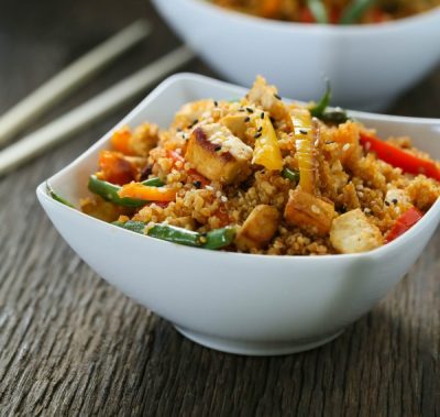 Vegetarian dirty Thai fried quinoa