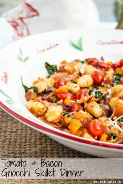 Tomato and Bacon Gnocchi Skillet Dinner