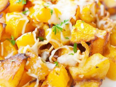 Garlic Parmesan Roasted Butternut Squash