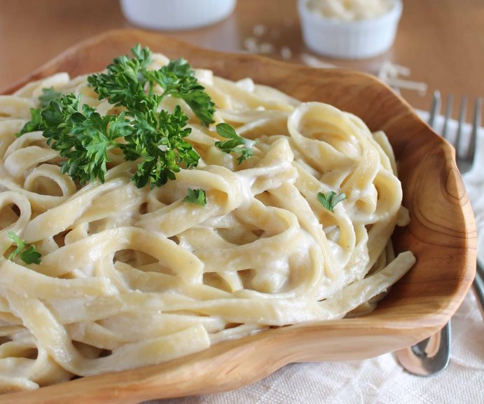 Vegan Fettuccine Alfredo Revisited