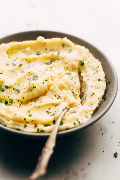 Seriously Amazing Cheddar Mashed Potatoes