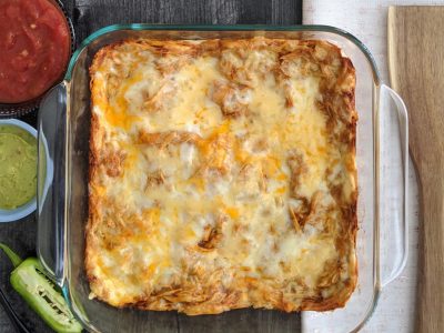 Low Carb Chicken Enchilada Bake