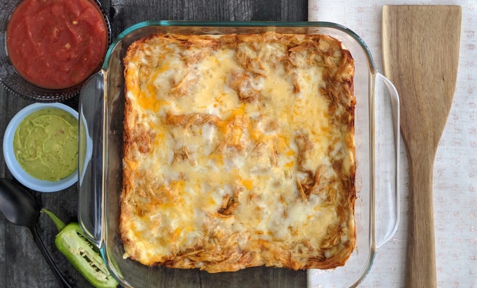 Low Carb Chicken Enchilada Bake