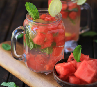 Detox Treatment For Weight Loss With Watermelon, Mint And Lime Water