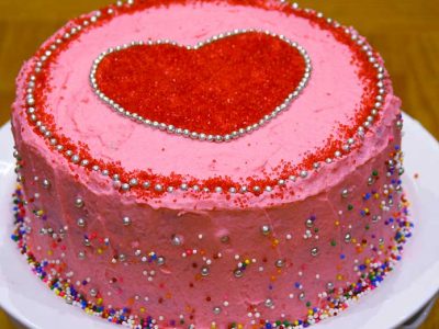 Eggless Checkerboard Cake