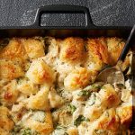 5-Ingredient Chicken Alfredo Bubble-Up Bake