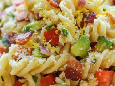 Bacon Avocado Pasta
