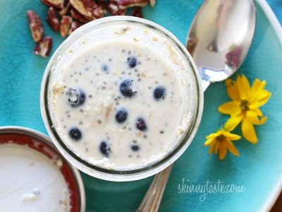 Skinny Overnight Oats in a Jar