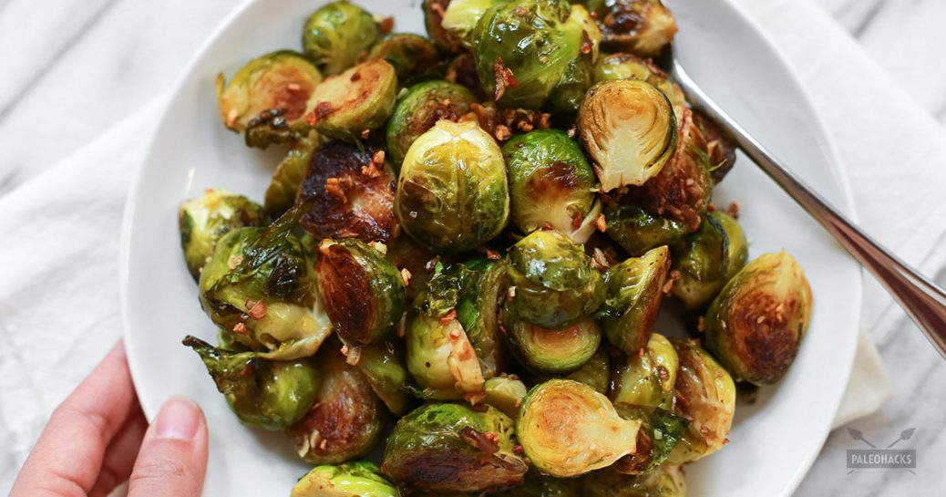 Crispy Garlic Brussels Sprouts