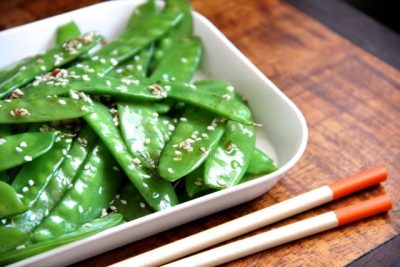 Garlic Sesame Snow Peas