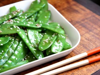 Garlic Sesame Snow Peas