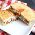 Roasted Red Pepper and Pesto Grilled Cheese Sandwiches