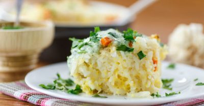 Cheesy Cilantro Cauliflower Rice