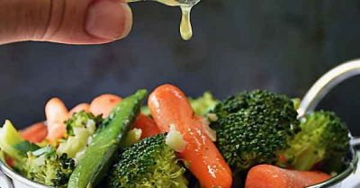 Steamed Vegetables with Garlic Butter