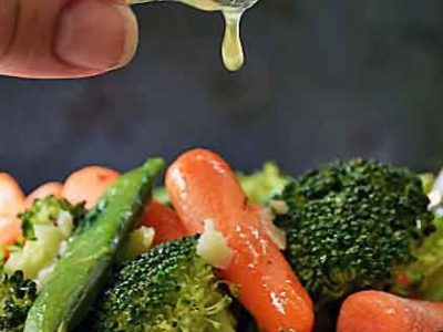 Steamed Vegetables with Garlic Butter