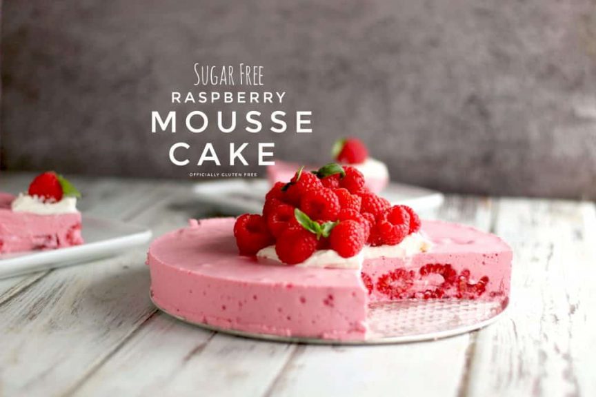 Sugar Free Raspberry Mousse Cake