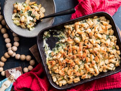 Vegan Kale And Leek Bake