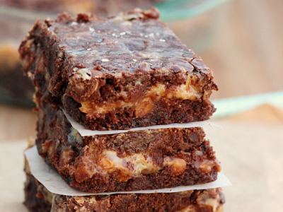 Salted Caramel Gooey Brownies