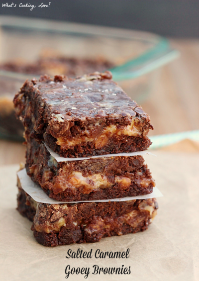 Salted Caramel Gooey Brownies