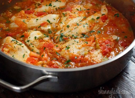 Skillet Cajun Spiced Flounder with Tomatoes