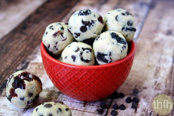 Chocolate Chip and Cranberry Cookie Dough Balls
