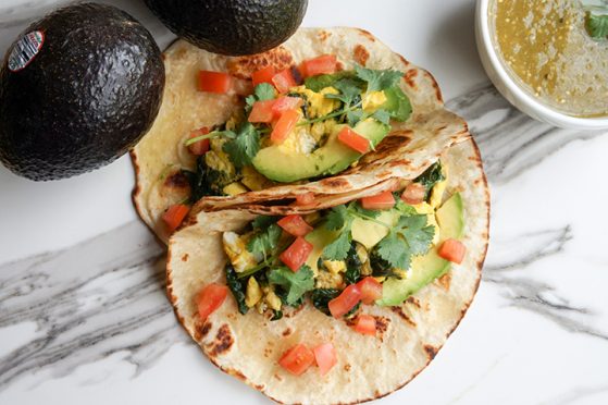 The 28-Day Shrink Your Stomach Challenge Breakfast Spinach Tacos