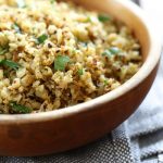Roasted Cauliflower “Rice” with Garlic and Lemon