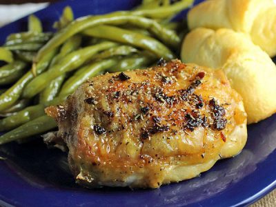 Garlic Butter and Rosemary Pan-Roasted Chicken