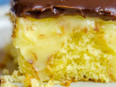 Boston Cream Pie Poke Cake