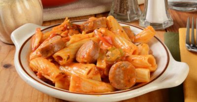 Pepper and Sausage Rigatoni