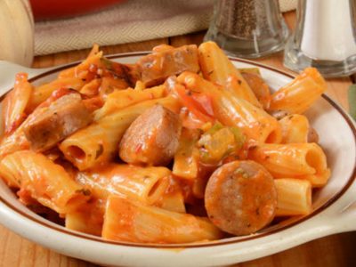 Pepper and Sausage Rigatoni