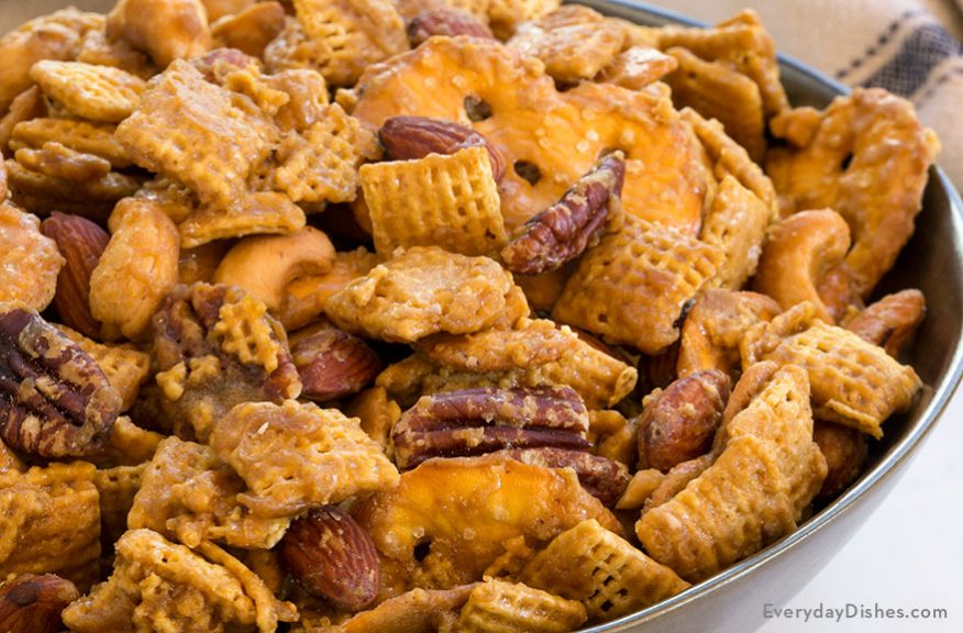 Addicting Toffee Chex Mix
