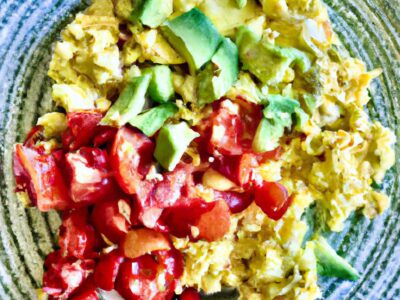 Scrambled Eggs with Avocado and Tomato: The Perfect Breakfast Recipe for a Healthy Start to Your Day