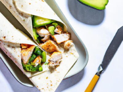 Try this delicious no-fuss chicken and avocado wrap for a satisfying lunch