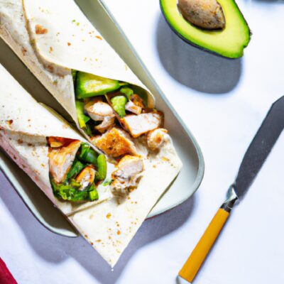 Try this delicious no-fuss chicken and avocado wrap for a satisfying lunch