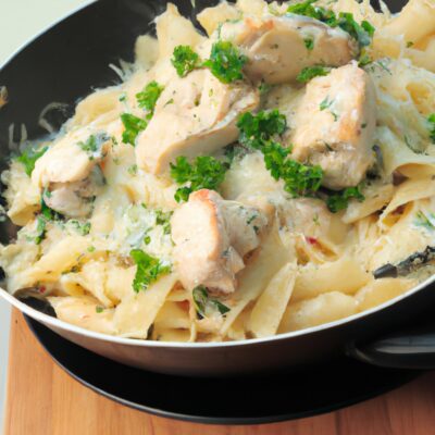 Easy and Delicious One-Pan Chicken Alfredo Dinner Recipe