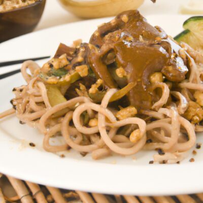 Quick and Delicious Lunch: Soba Noodles with Spicy Peanut Sauce