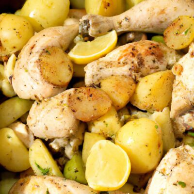 Easy One-Pan Lemon Garlic Chicken and Potatoes Recipe