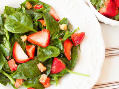 Fresh and Flavorful: A Deliciously Simple Spinach Strawberry Salad Recipe