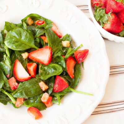 Fresh and Flavorful: A Deliciously Simple Spinach Strawberry Salad Recipe