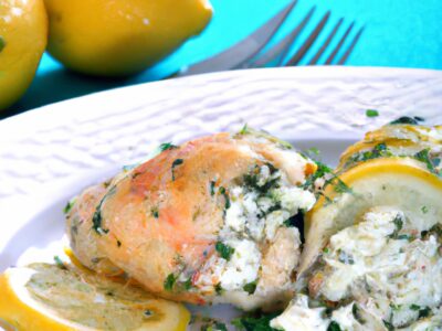 Greek-Inspired Stuffed Chicken with Lemon and Feta