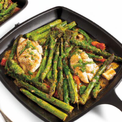 Delicious Chicken and Asparagus Skillet Dinner for Two