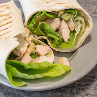 Delicious and Easy Chicken Caesar Salad Wrap for a Quick Lunch