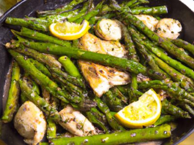Savory and Succulent: One-Pan Lemon Garlic Chicken and Asparagus